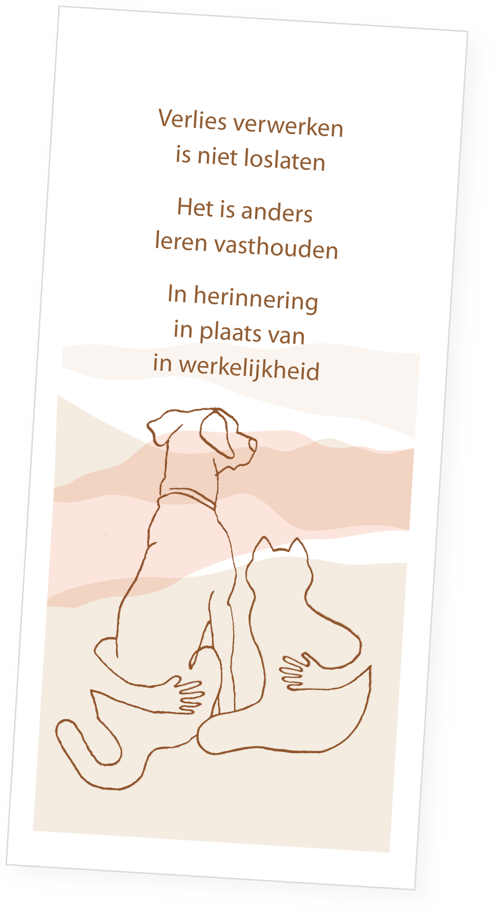 Verlies verwerken is niet loslaten, het is anders leren vasthouden. In herinnering in plaats van in werkelijkheid.